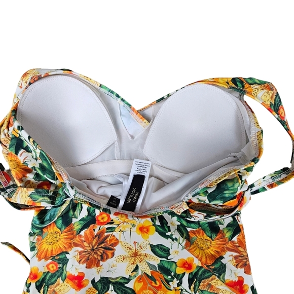 Nip Tuck Swim Joanne Citrus Blend Tummy Control Wrap One-Piece Swimsuit Size 4 - Picture 7 of 14